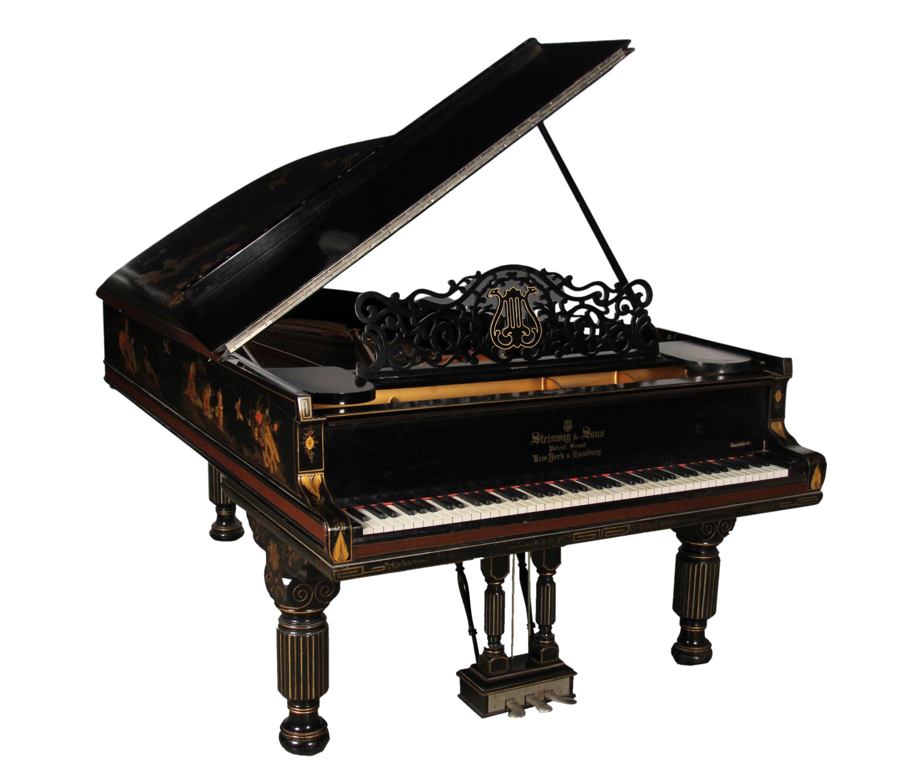BLACK CHINOISERIE STEINWAY PIANO