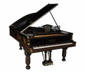 BLACK CHINOISERIE STEINWAY PIA