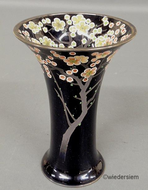 Black cloisonné vase 19th c. with