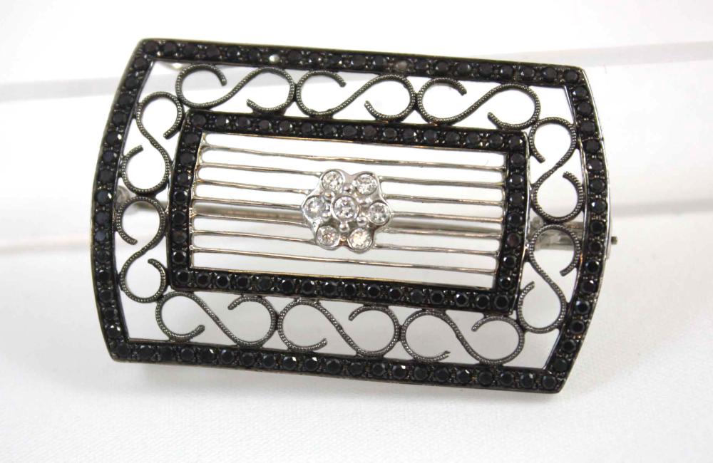 BLACK DIAMOND AND EIGHTEEN KARAT