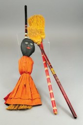BLACK DOLL BROOM AND PAINTED B