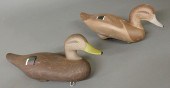 Black duck decoy signed "R . M