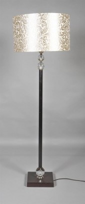 BLACK FLOOR LAMP WITH LUCITE B