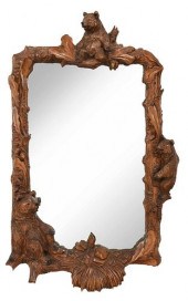 BLACK FOREST BEAR CARVED WALNU