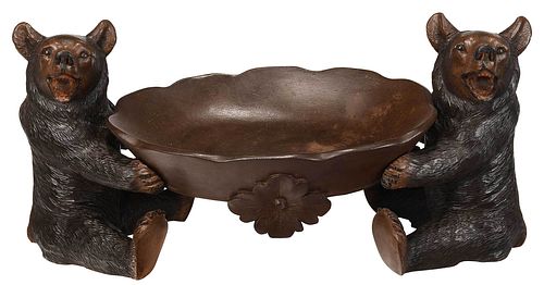 BLACK FOREST BEAR FORM CARVED
