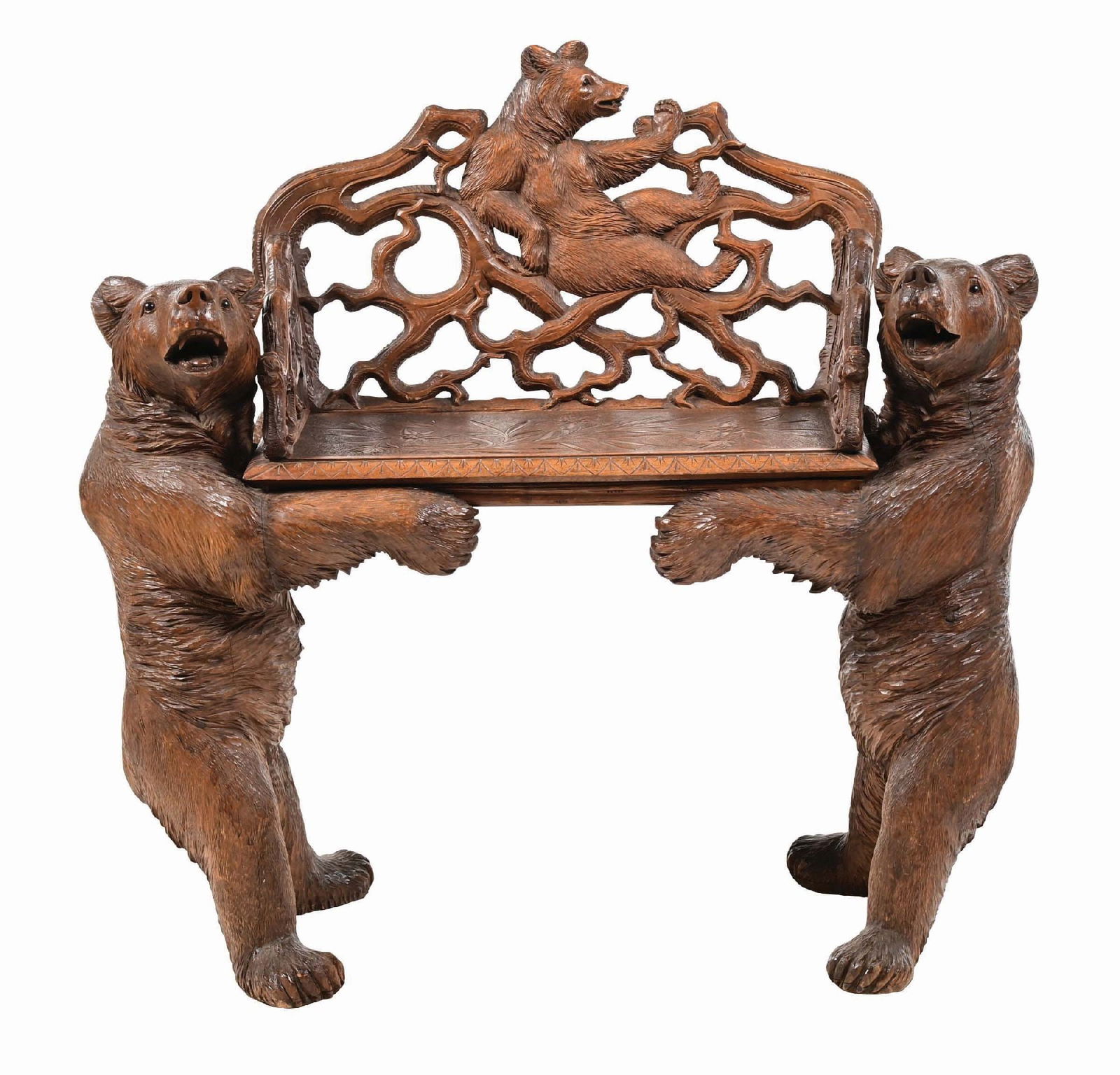 BLACK FOREST CARVED BEAR