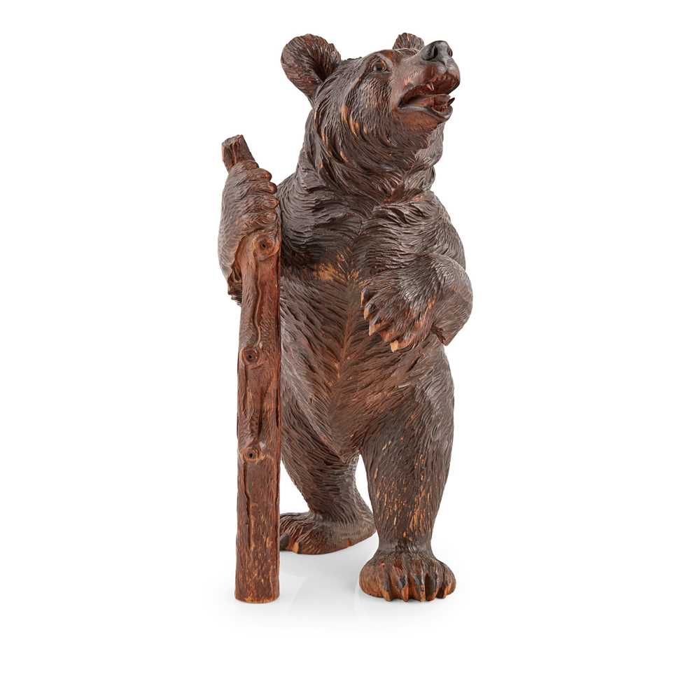 BLACK FOREST CARVED BEAR LATE
