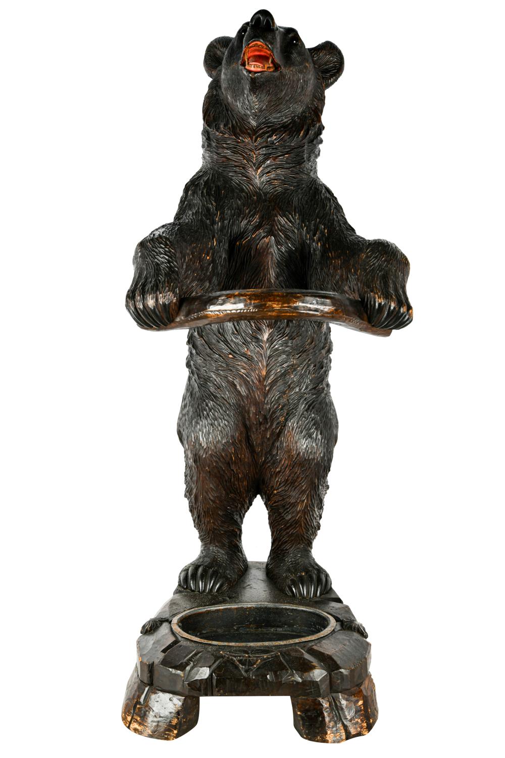 BLACK FOREST CARVED BEAR UMBRELLA
