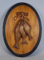 BLACK FOREST CARVED FISH PLAQU