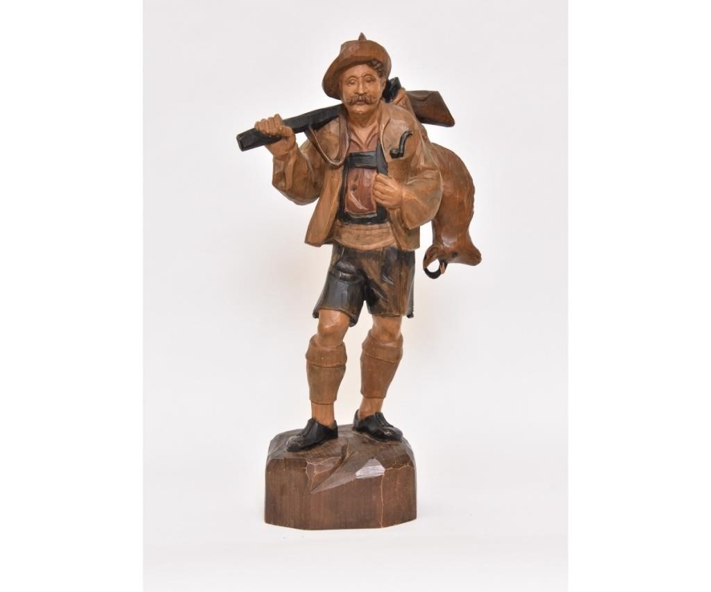 Black Forest carved huntsman