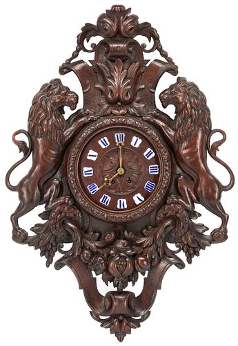 BLACK FOREST CARVED LION WALL
