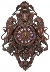 BLACK FOREST CARVED LION WALL