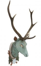 BLACK FOREST CARVED STAG TROPH