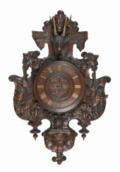 BLACK FOREST CARVED WALL CLOCK