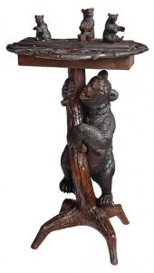 BLACK FOREST CARVED WALNUT BEA