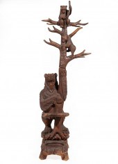 BLACK FOREST CARVED WALNUT HAL