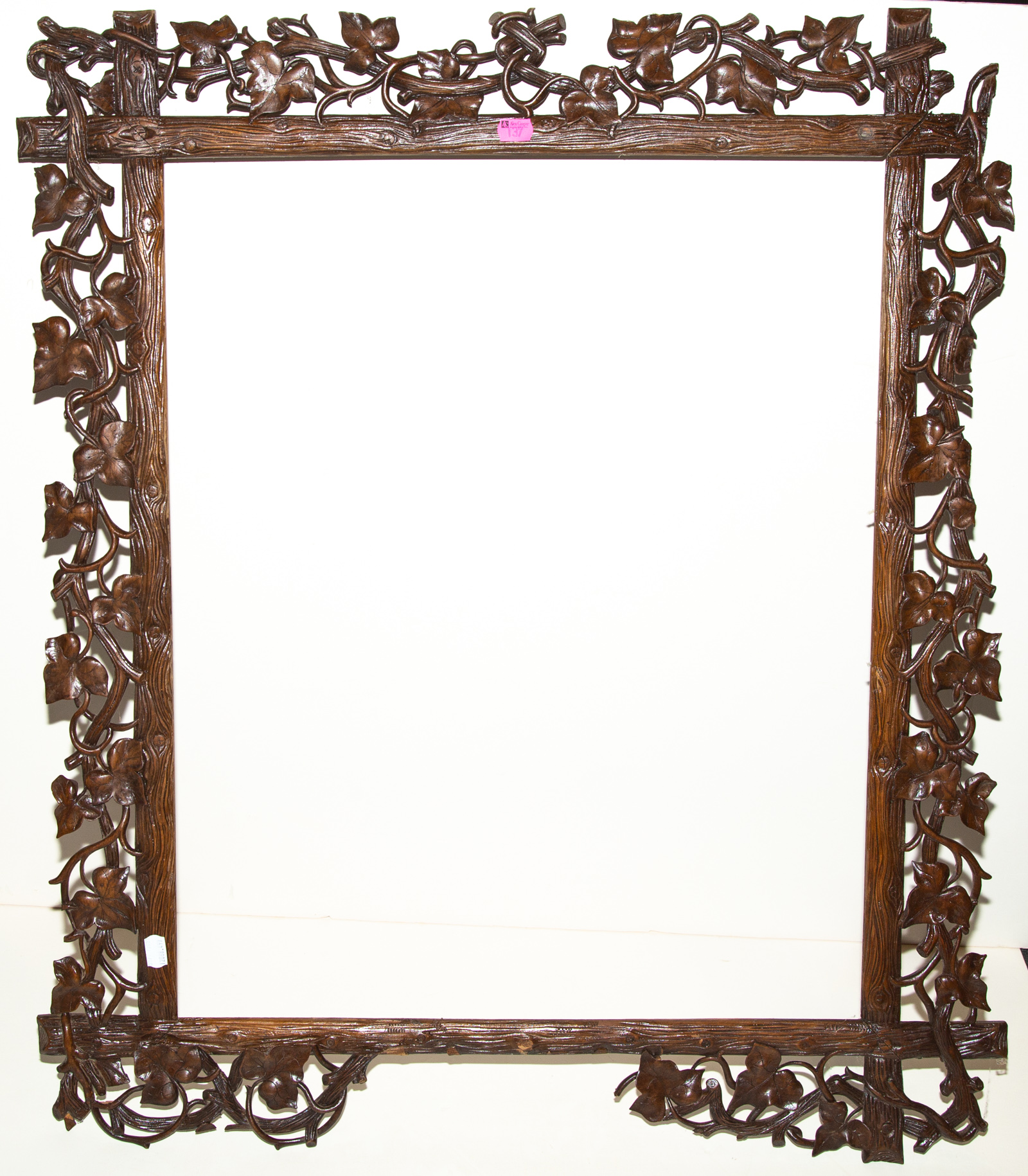 BLACK FOREST CARVED WOOD FRAME With