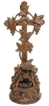 BLACK FOREST CARVED WOOD HOLY