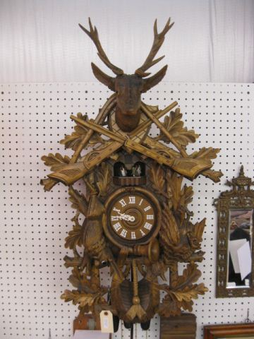 Black Forest Carved Wooden CooCoo