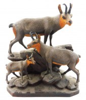 BLACK FOREST DEER SCULPTURE, L