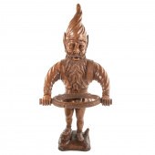 BLACK FOREST GNOME CARVED STAN