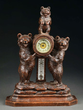BLACK FOREST MANTEL CLOCK WITH