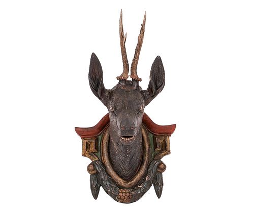 BLACK FOREST STAG HEADBlack