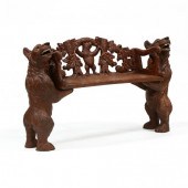 BLACK FOREST STYLE BEAR BENCH
