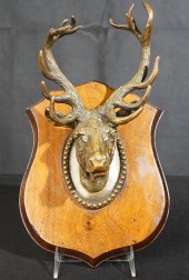 BLACK FOREST STYLE GILT BRONZE
