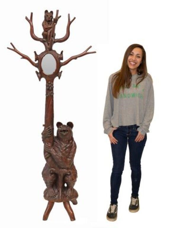 BLACK FOREST STYLE MIRRORED BEAR