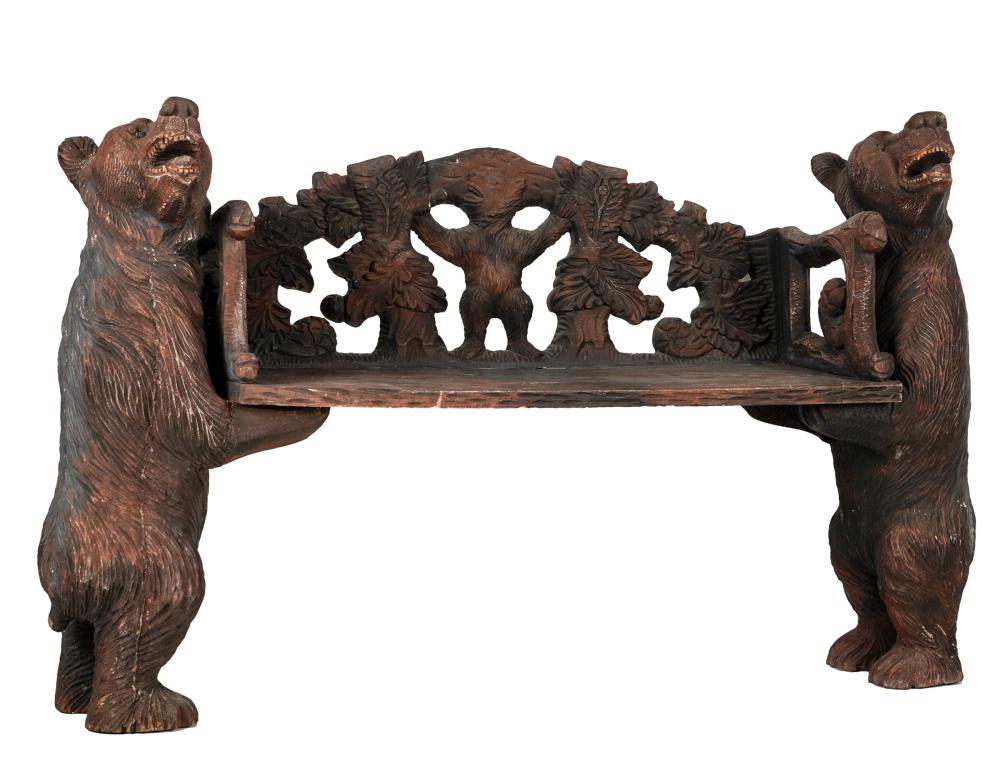 BLACK FOREST-STYLE PAINTED & CARVED