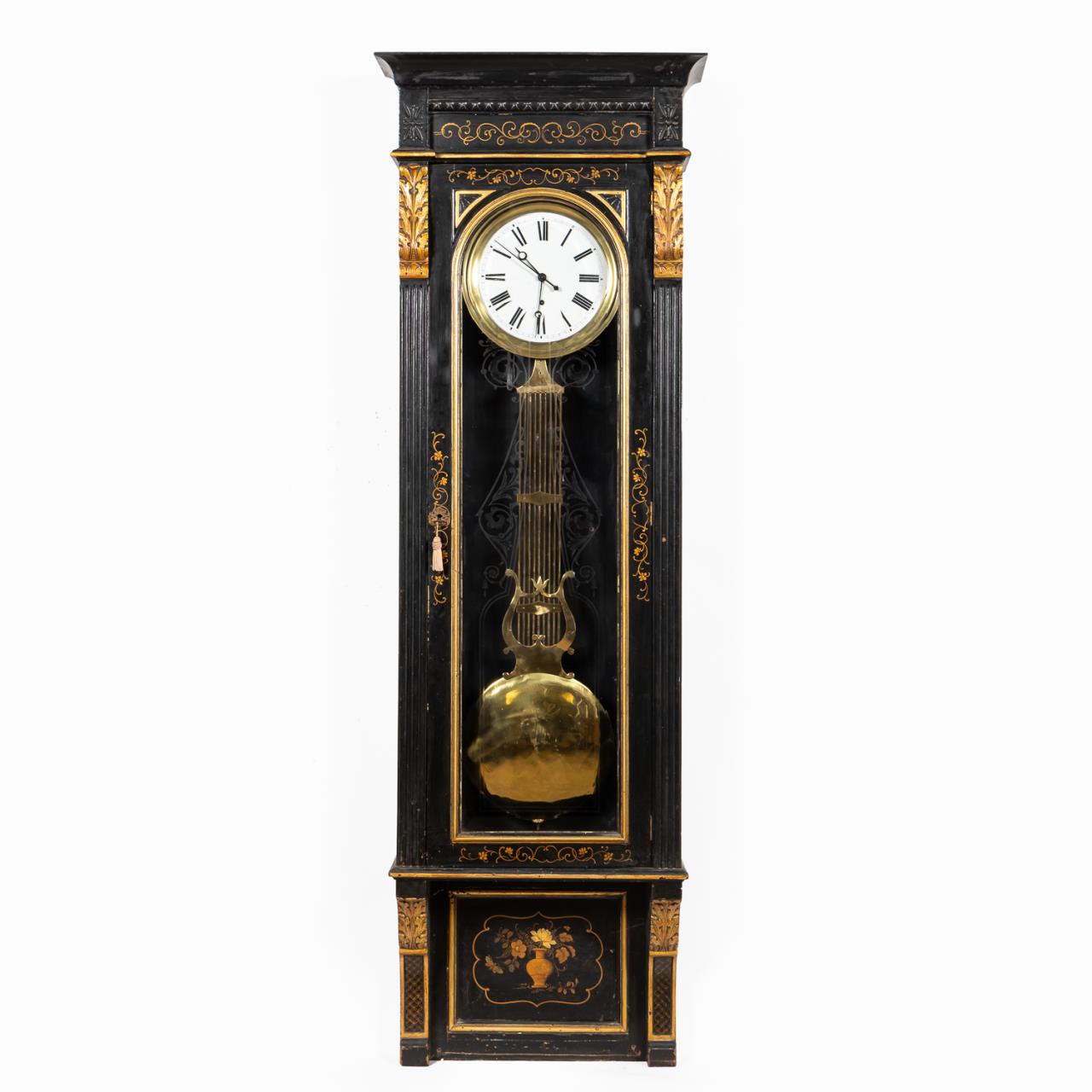 BLACK GILT JAPANNED CHINOISERIE