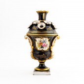 BLACK & GILT OLD PARIS PORCELA