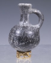 BLACK GLAZE TERRACOTTA 3 1/2"