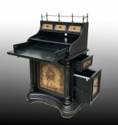 BLACK & GOLD PAINTED DAVENPORT