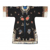 BLACK-GROUND SILK EMBROIDERED