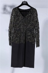 Black J. Mendel dress with gol