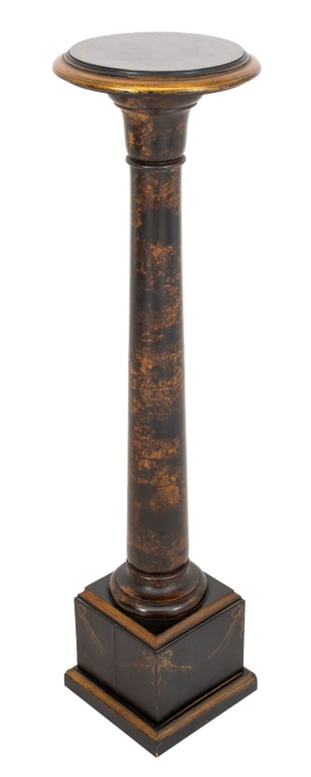 BLACK JAPANNED AND PARCEL GILT
