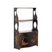BLACK JAPANNED CHINOISERIE WAL