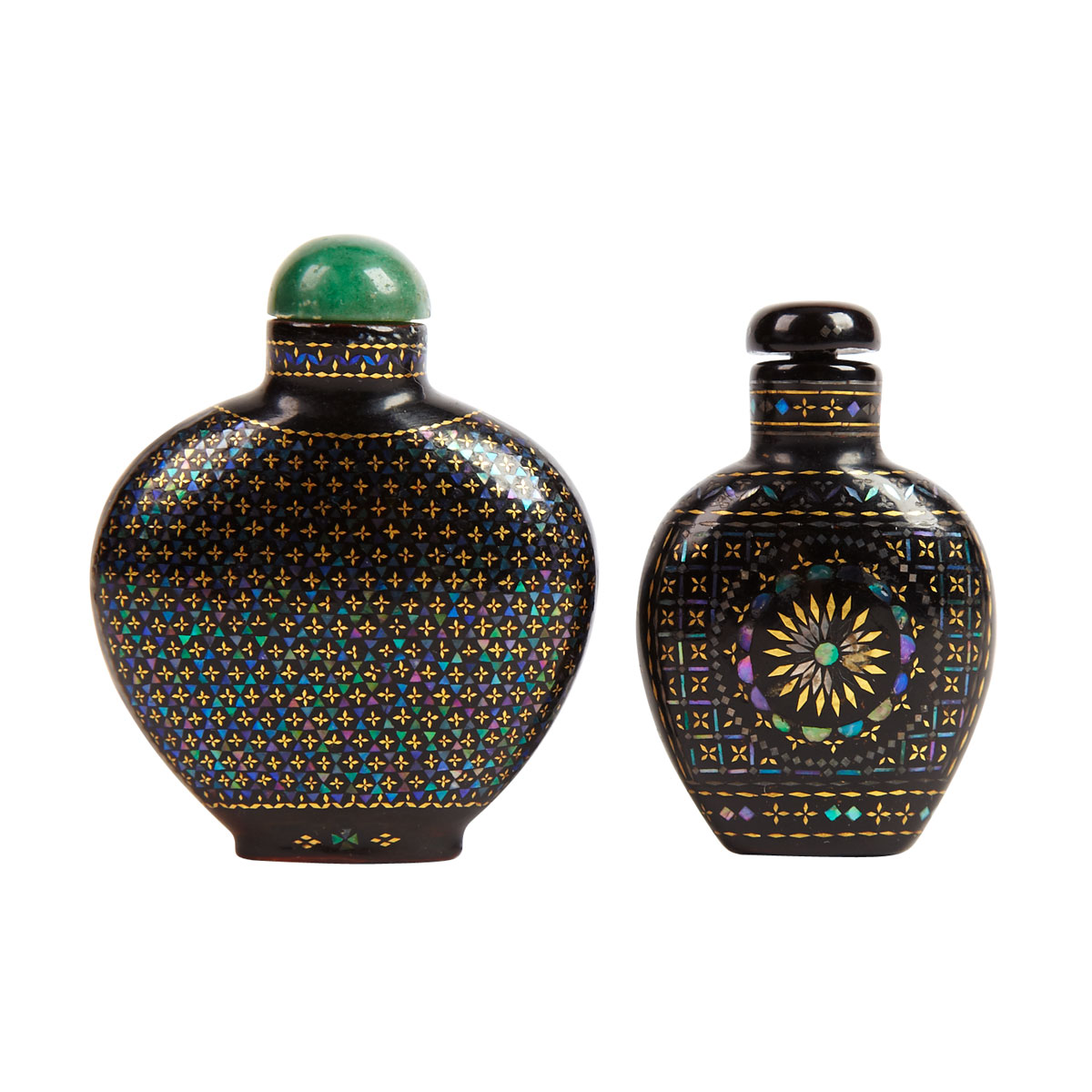 Black Lacquer Inlay Snuff Bottle