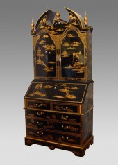 BLACK LACQUERED CHINOISERIE BL