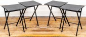 BLACK LACQUERED FOLDING TABLES