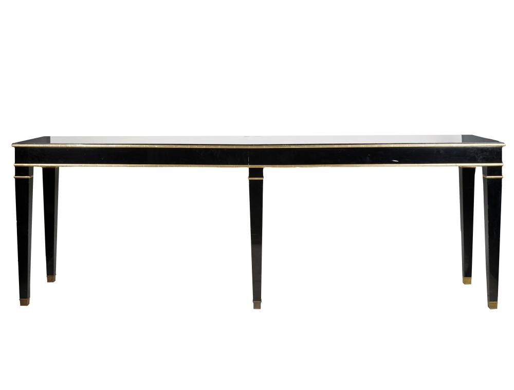 BLACK-LACQUERED & GILT CONSOLE