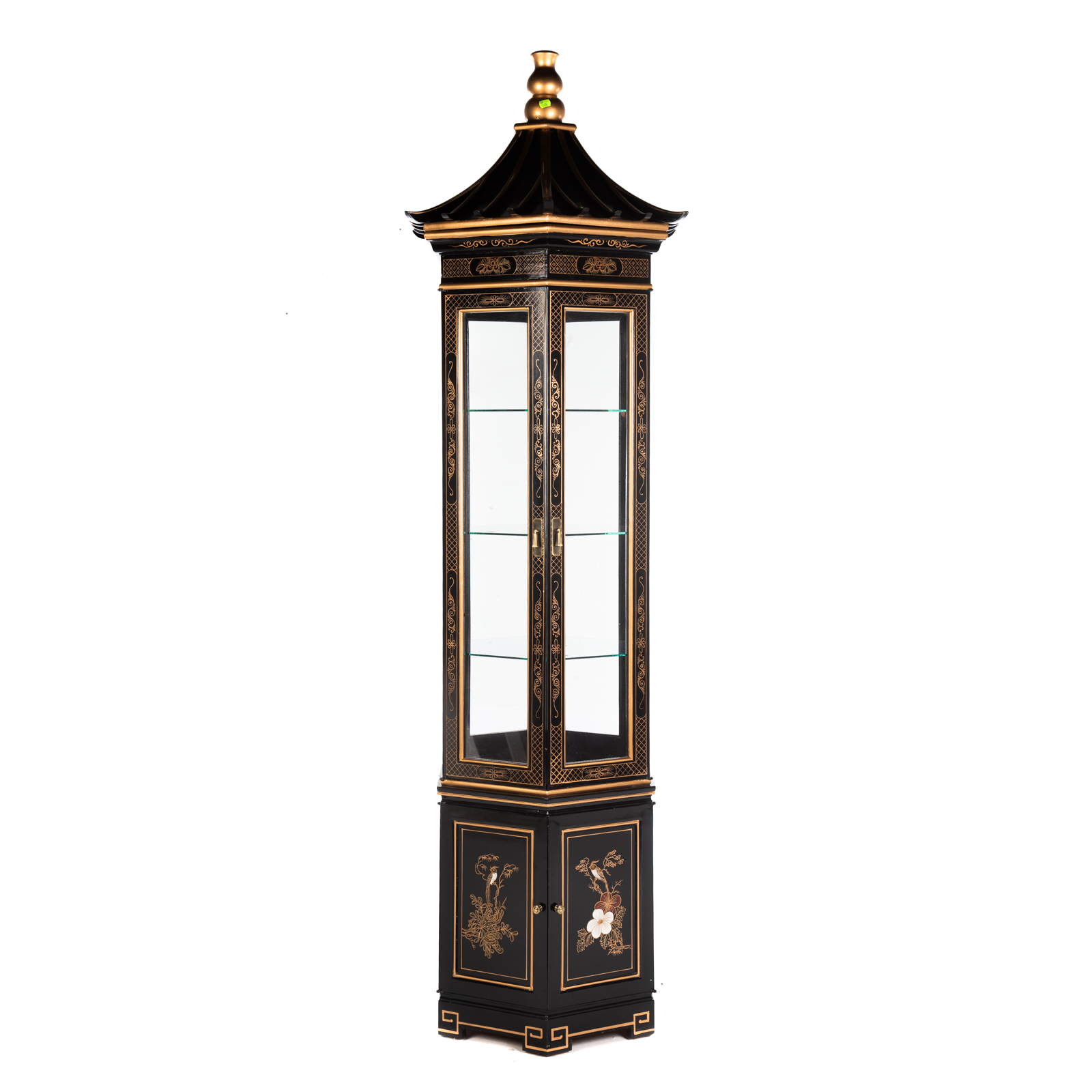 BLACK LACQUERED PAGODA STYLE