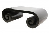 BLACK-LACQUERED SCROLL COFFEE