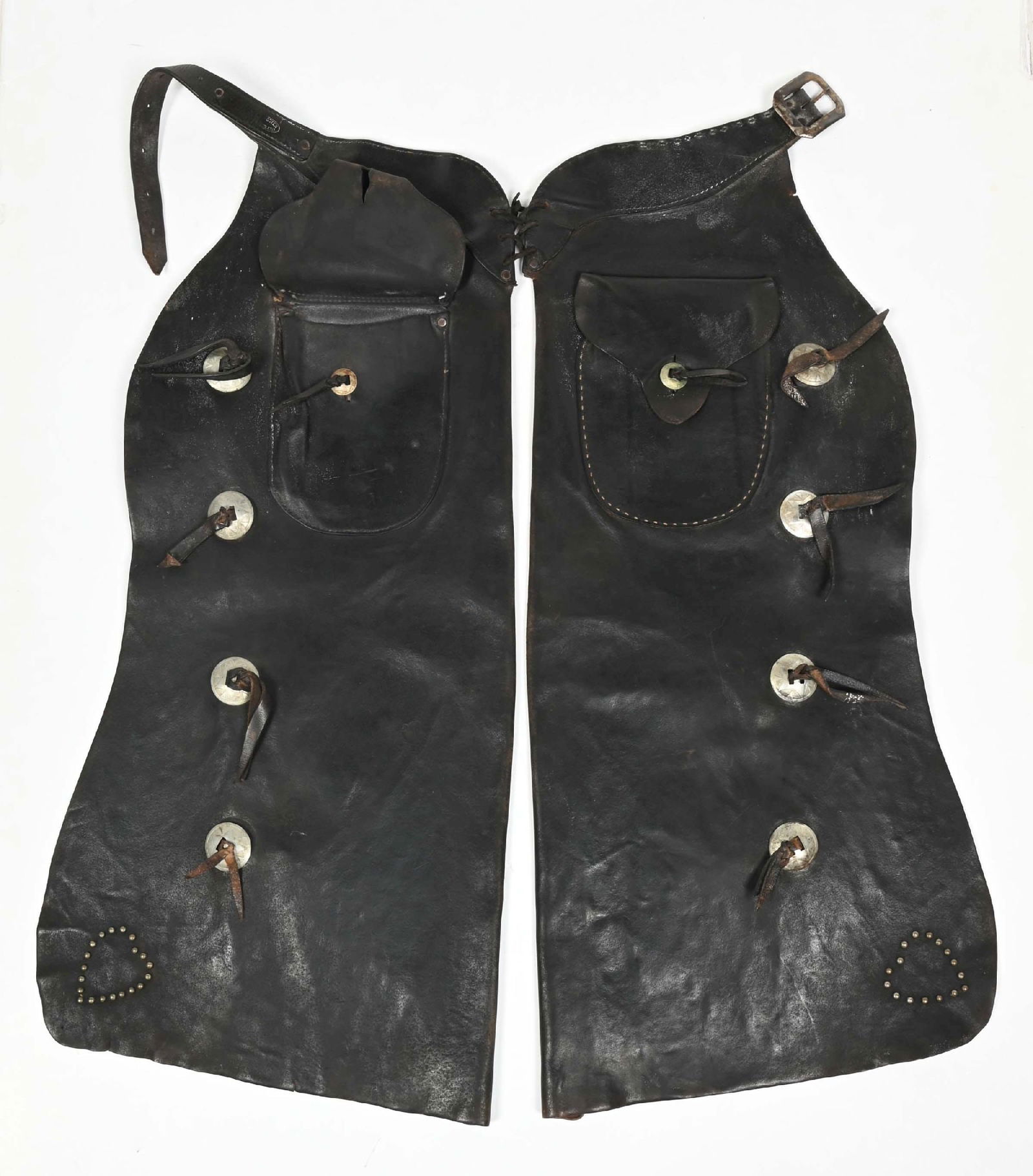 BLACK LEATHER CHAPS 4 STAR