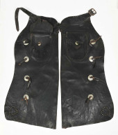 BLACK LEATHER CHAPS 4 STAR TAS