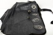 Black Leather Chaps with Silve