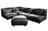 BLACK LEATHER FIVE-PART SECTIO