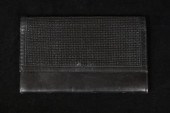 Black leather Koret clutch pur